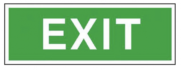 Fluchtweg Notausgang Exit Schild Aufkleber Folie - selbstklebend Text "EXIT"